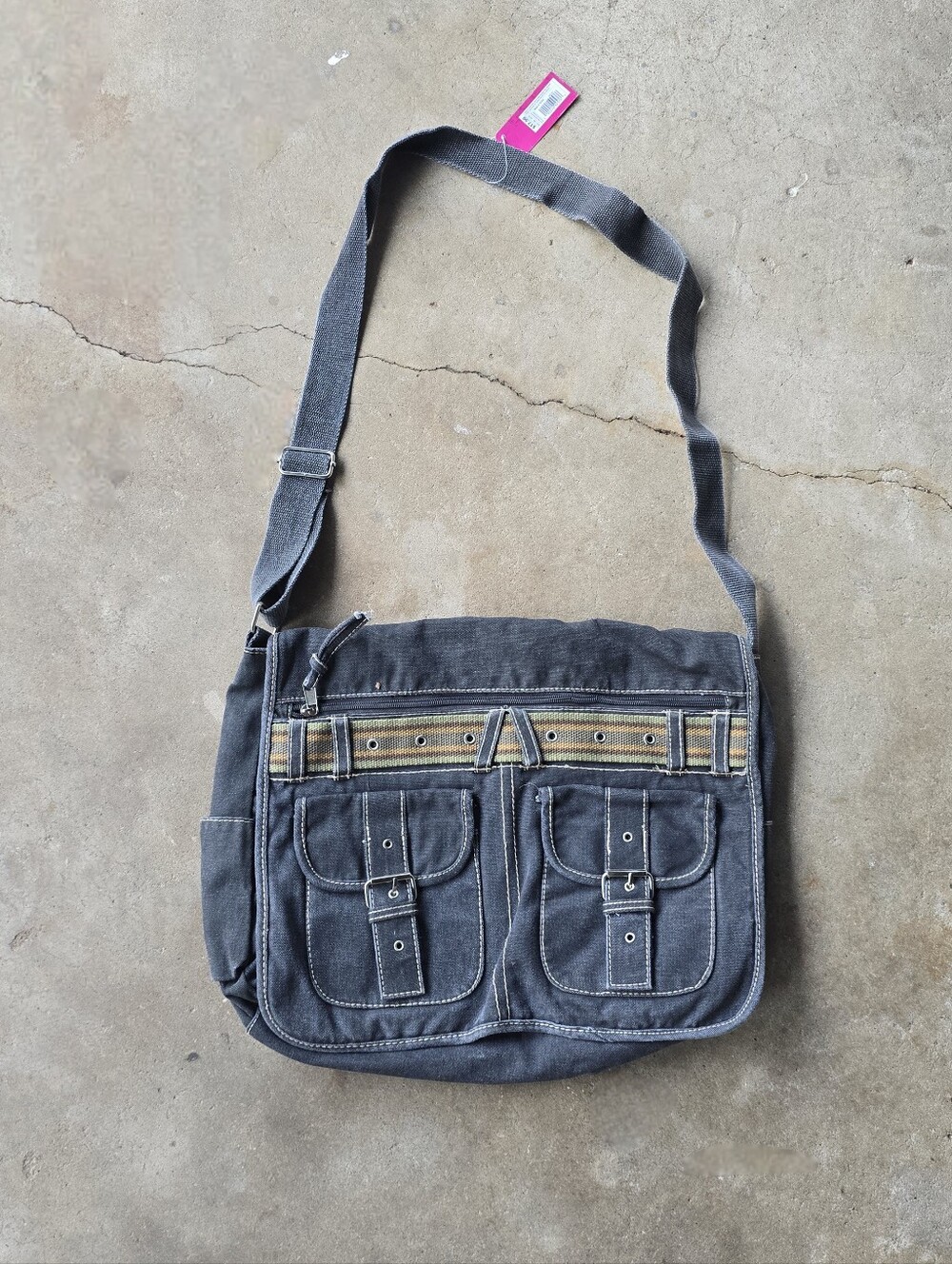 Vtg Xhilaration y2k Messenger Bag Grunge Skate Laptop School Travel Office